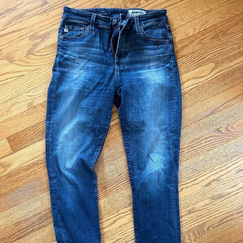 AG Mari hi rise straight jeans, size 30R